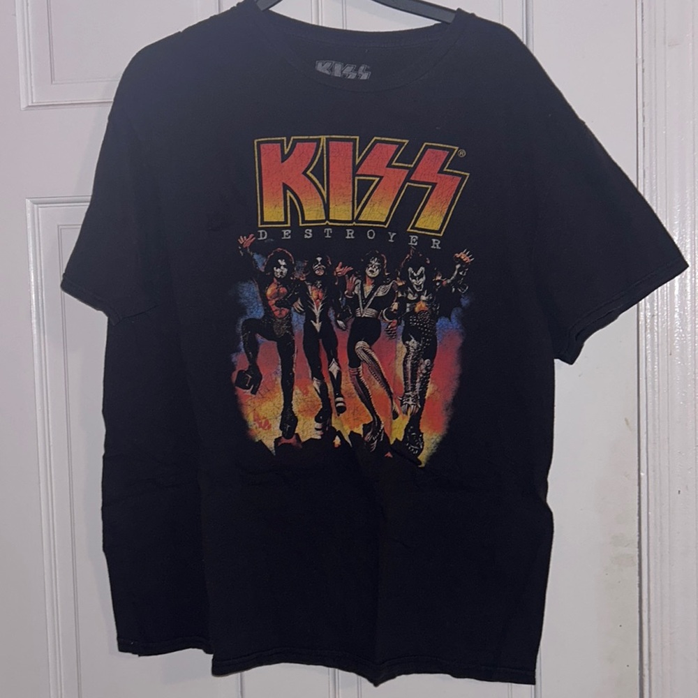 Kiss graphic band tee black XL
